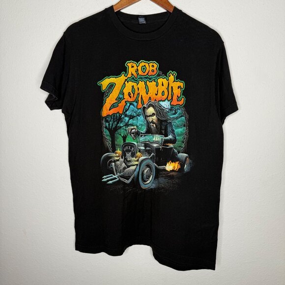 Rob Zombie Hell Bound Dragula Car black Tultex Graphic T-shirt Sz L - Picture 6 of 7